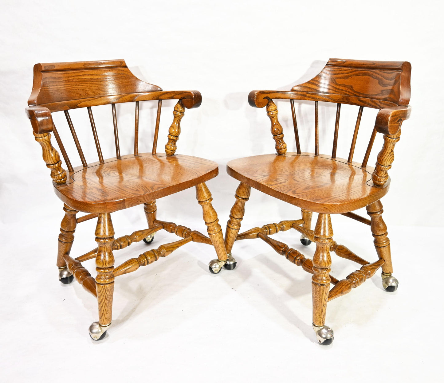 Vintage Original VA House Solid Wood Captain Windsor Dining Chair