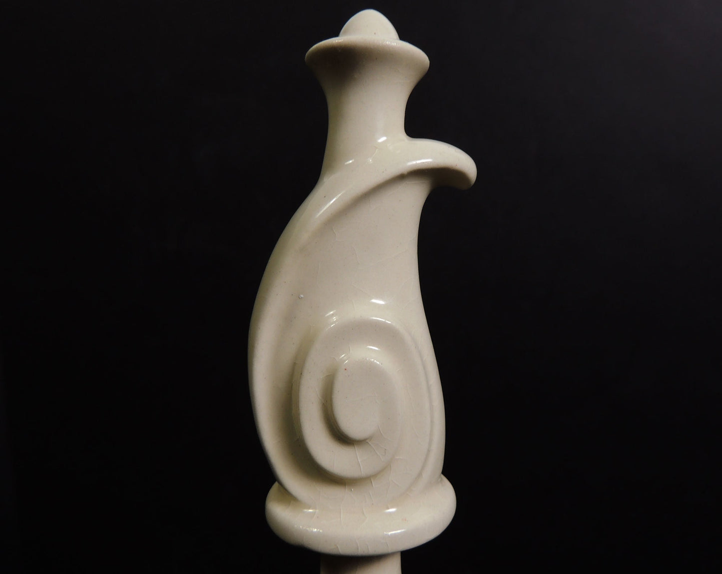 Vintage Art Deco Spiral Seashell design Ceramic Table Lamp