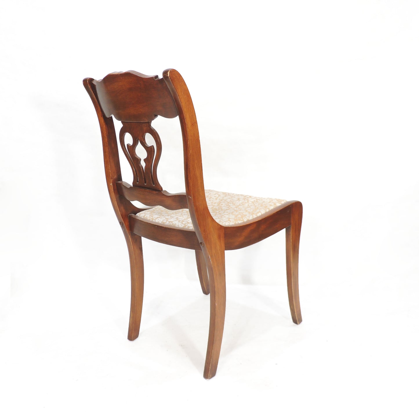 Vintage Associated Factories Roseback Solid Wood Dining Chair