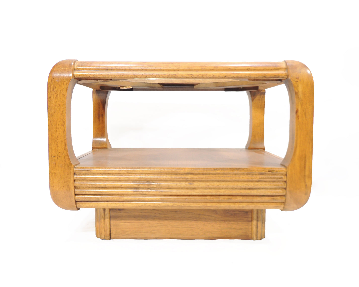 Vintage Side Table with Shelf Mirror top