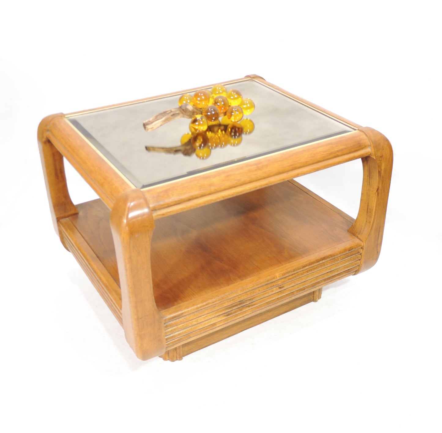 Vintage Side Table with Shelf Mirror top