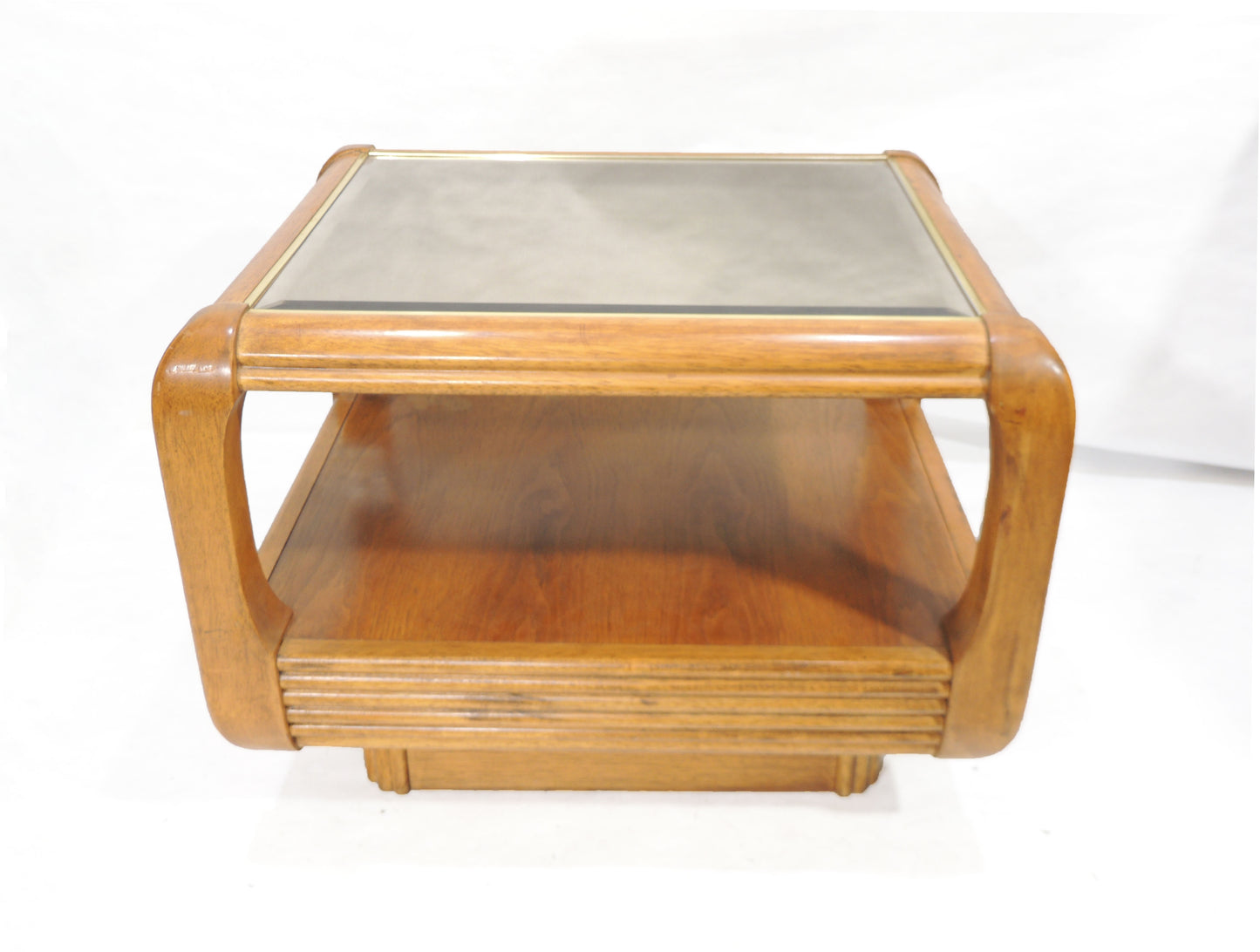 Vintage Side Table with Shelf Mirror top