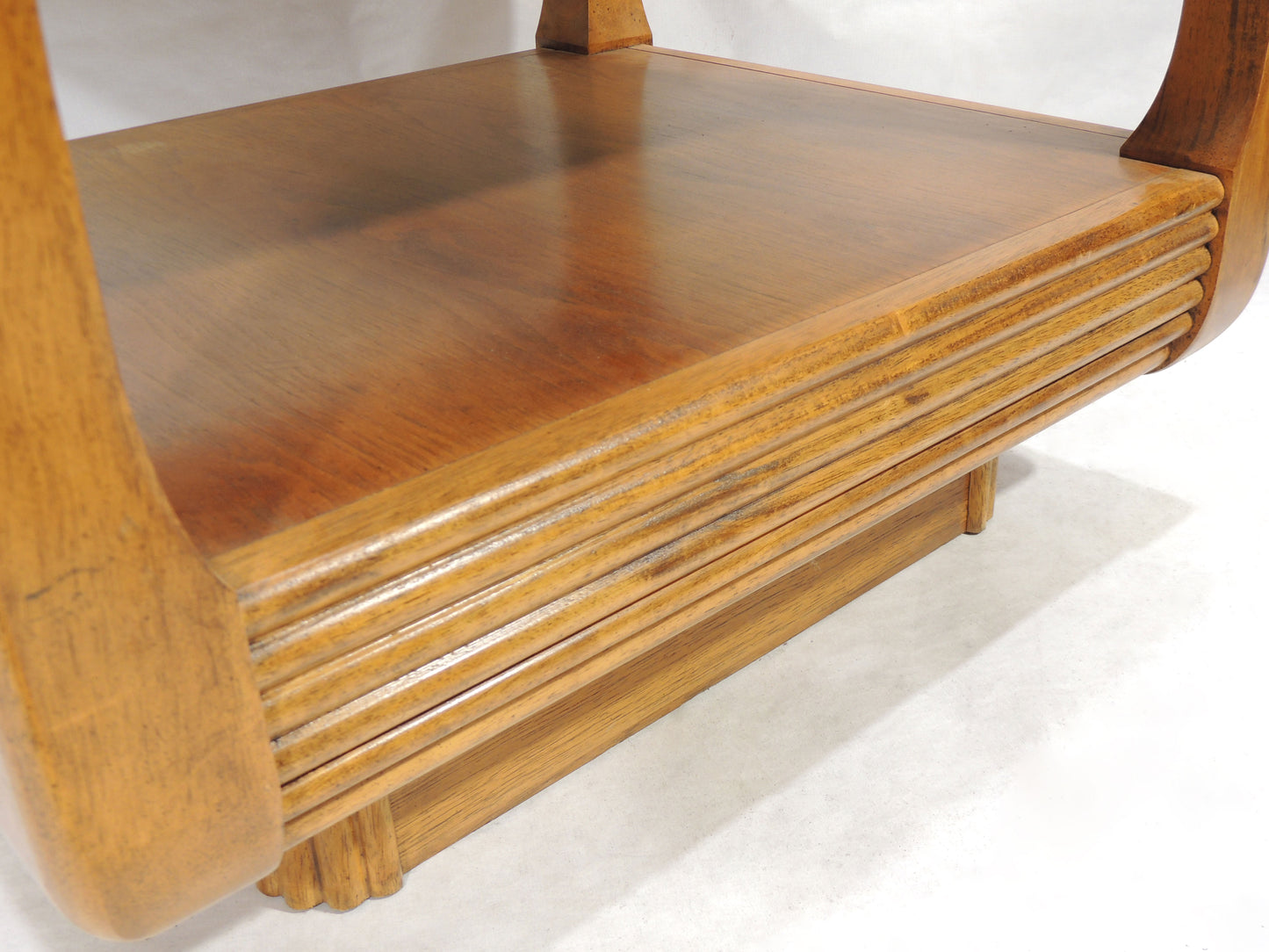 Vintage Side Table with Shelf Mirror top