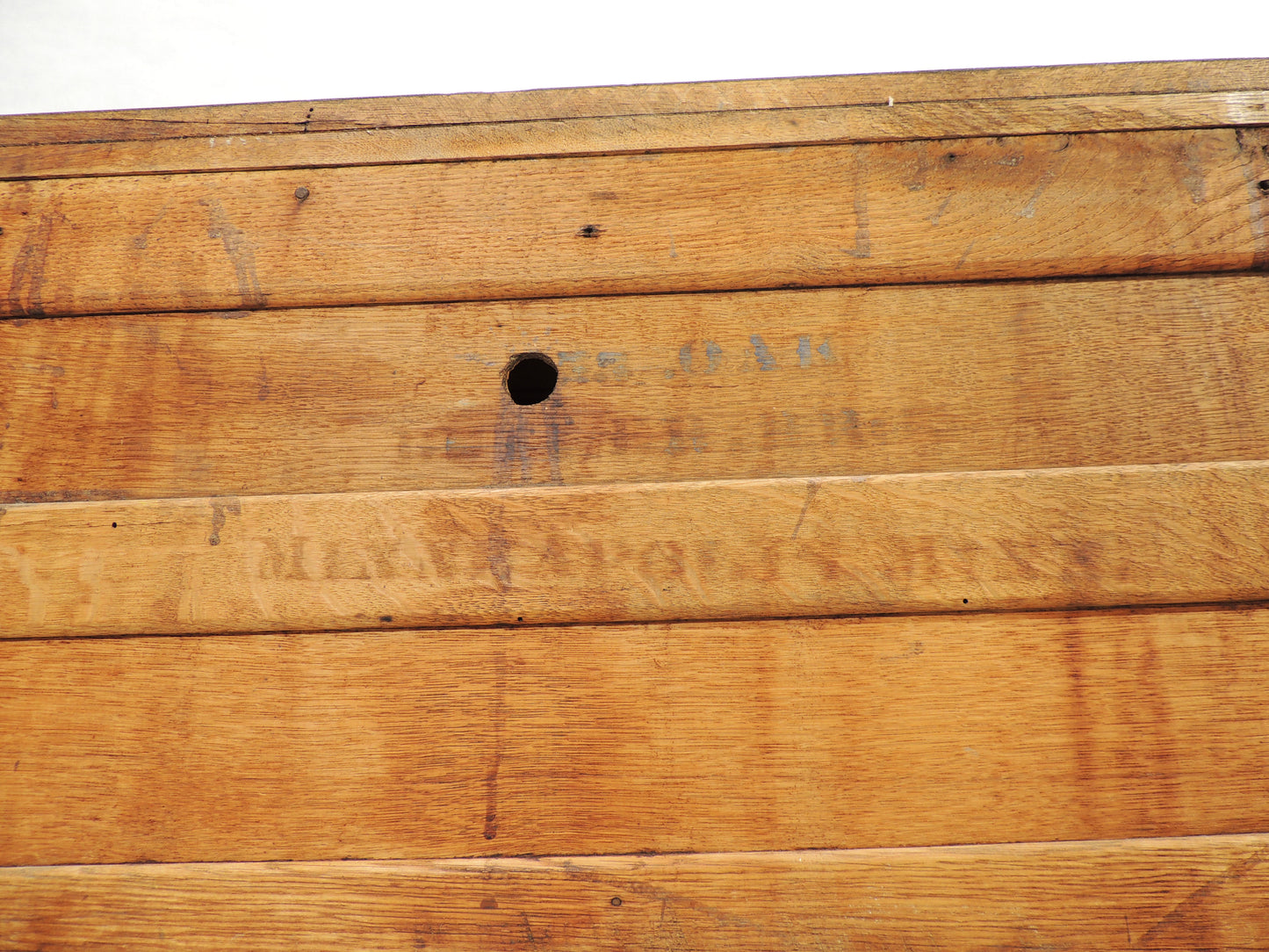 Rustic Antique Oak Finish Side Server Cabinet w Drawers and Door