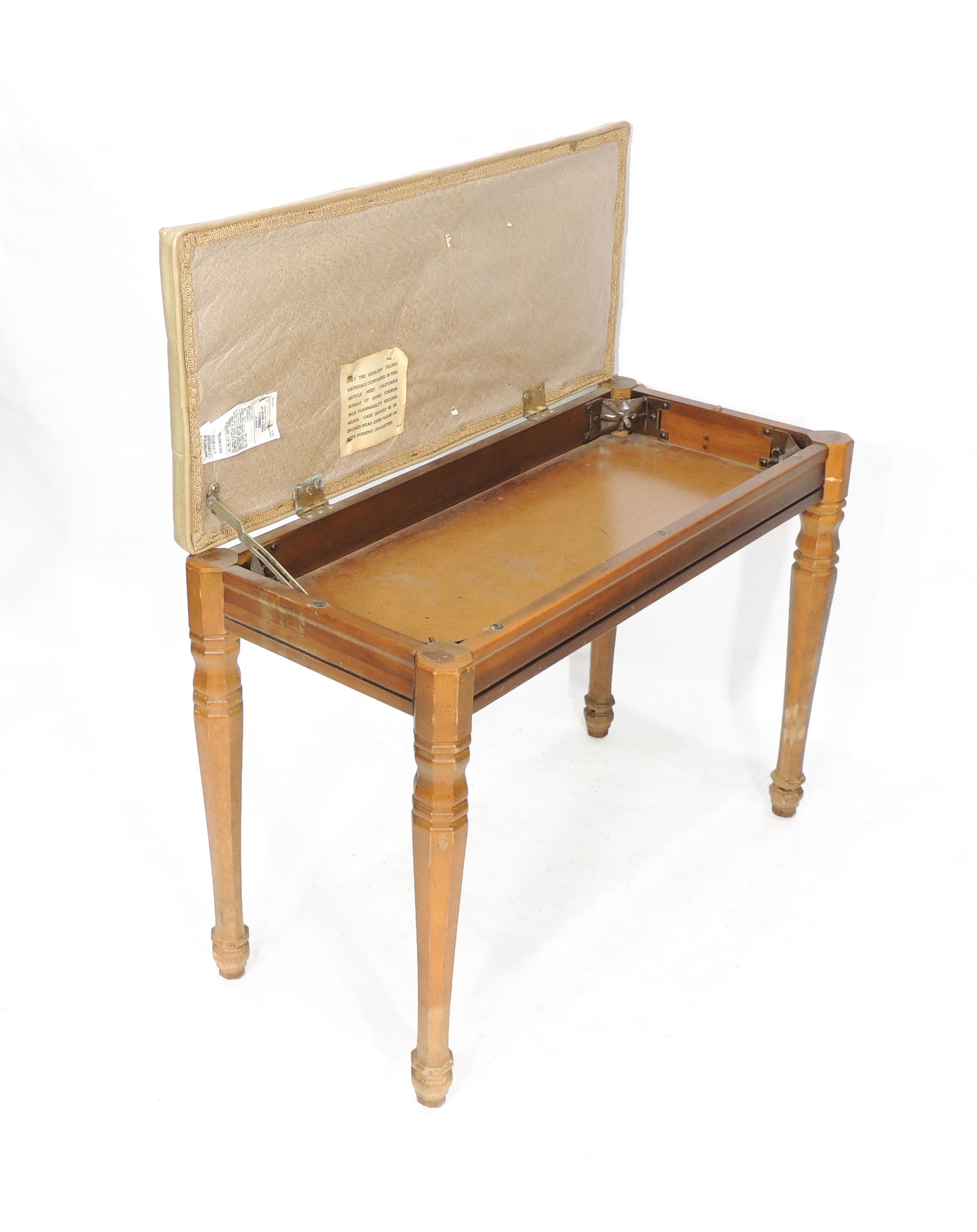 Vintage Kimball Wood Vinyl Seat Storage Piano Bench