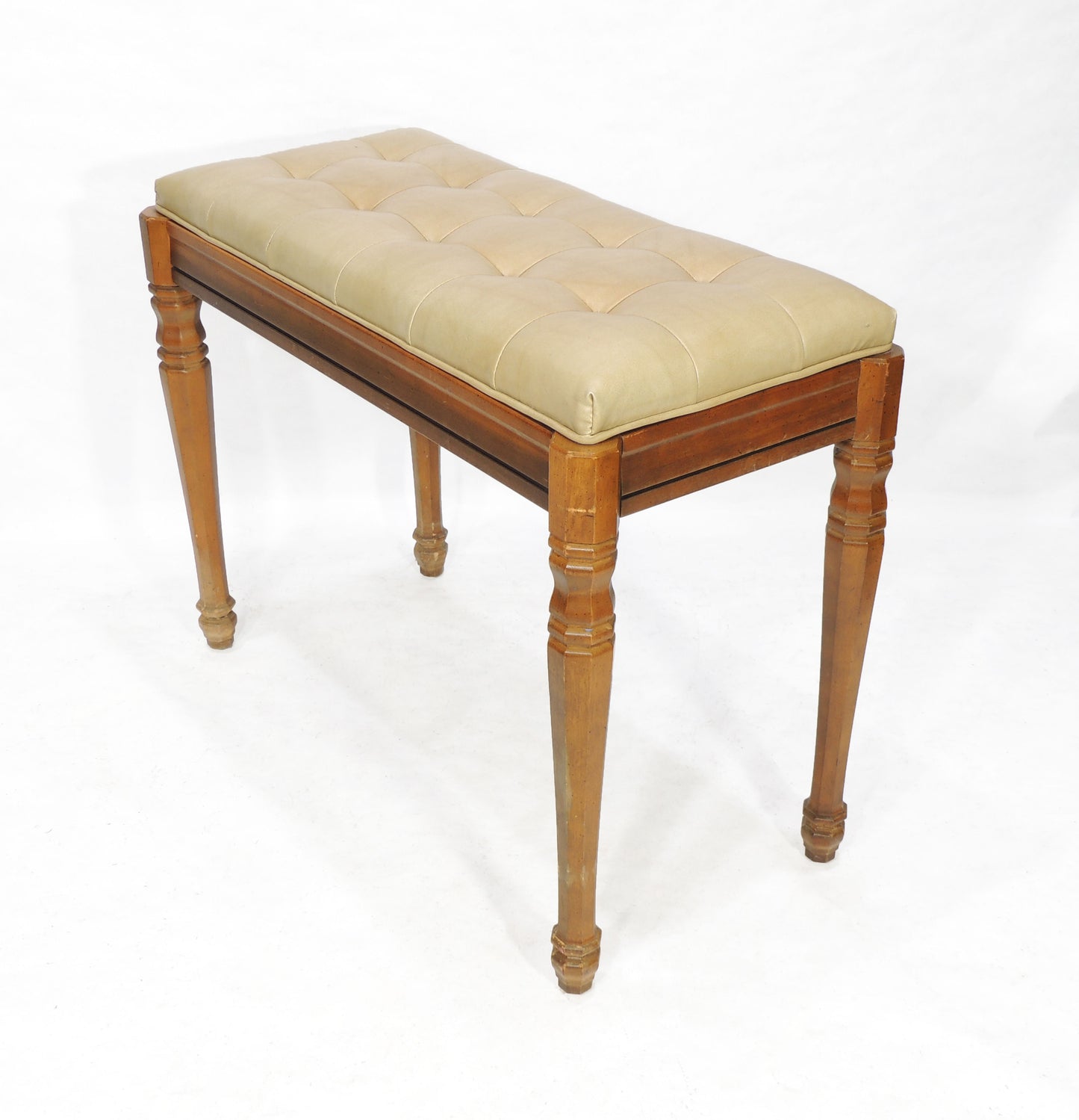 Vintage Kimball Wood Vinyl Seat Storage Piano Bench