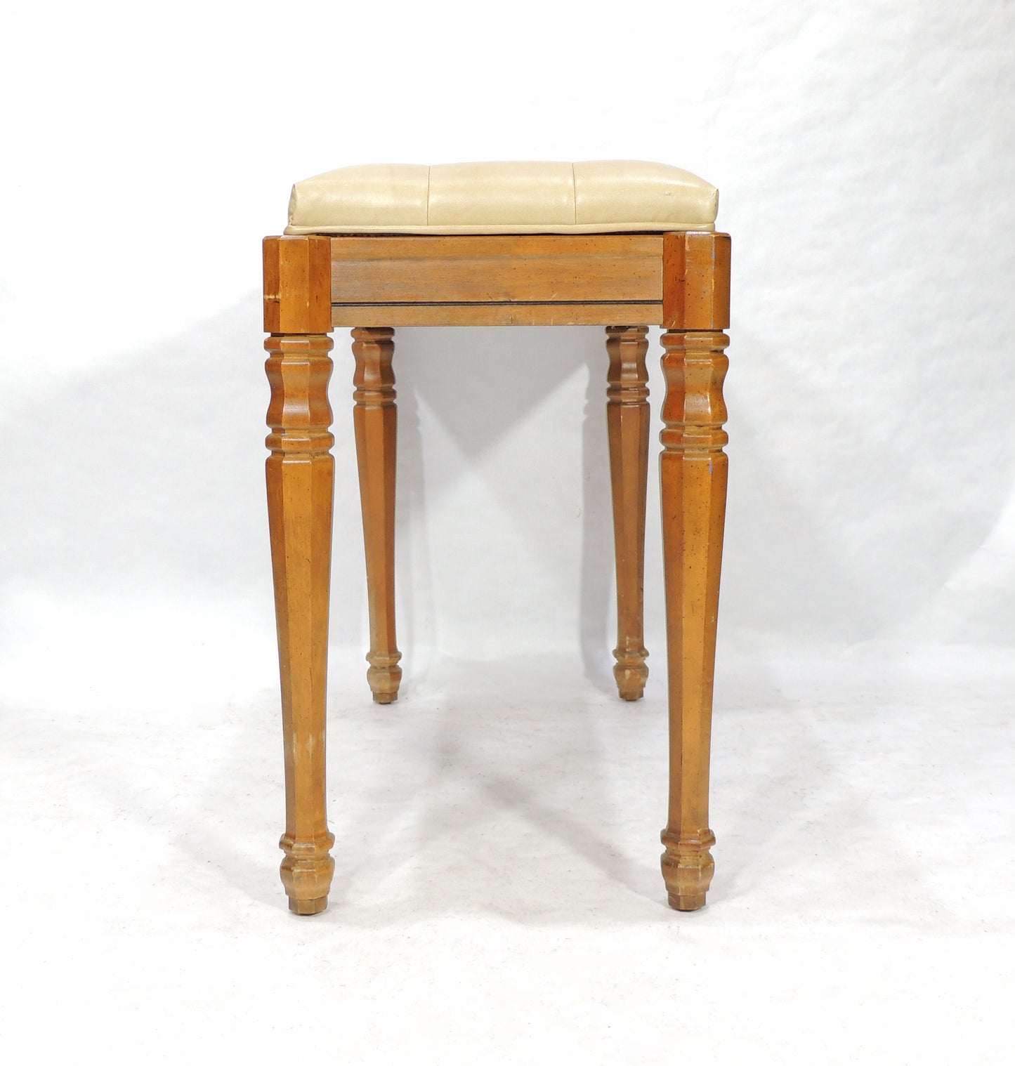 Vintage Kimball Wood Vinyl Seat Storage Piano Bench