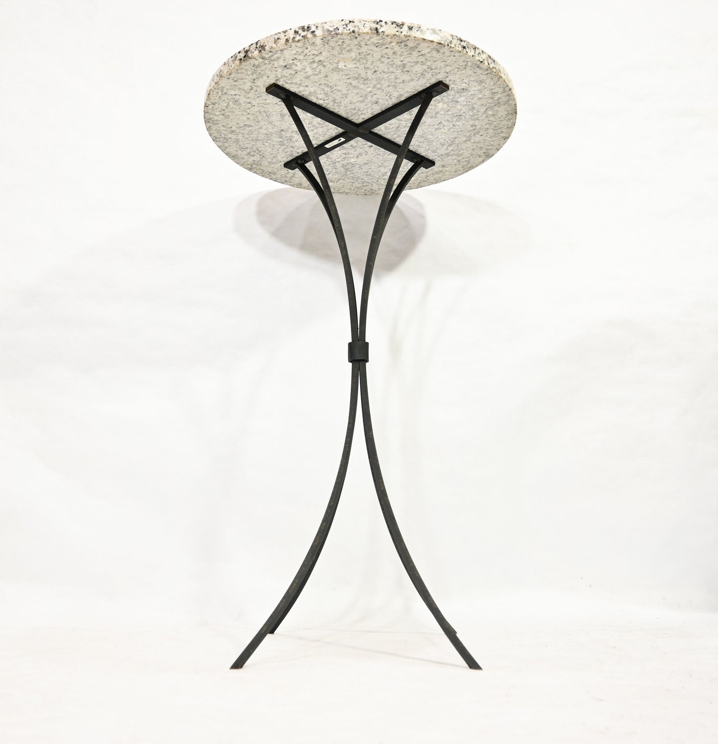 Original Charleston Forge wrought iron Granite Pedestal Plant Side Table