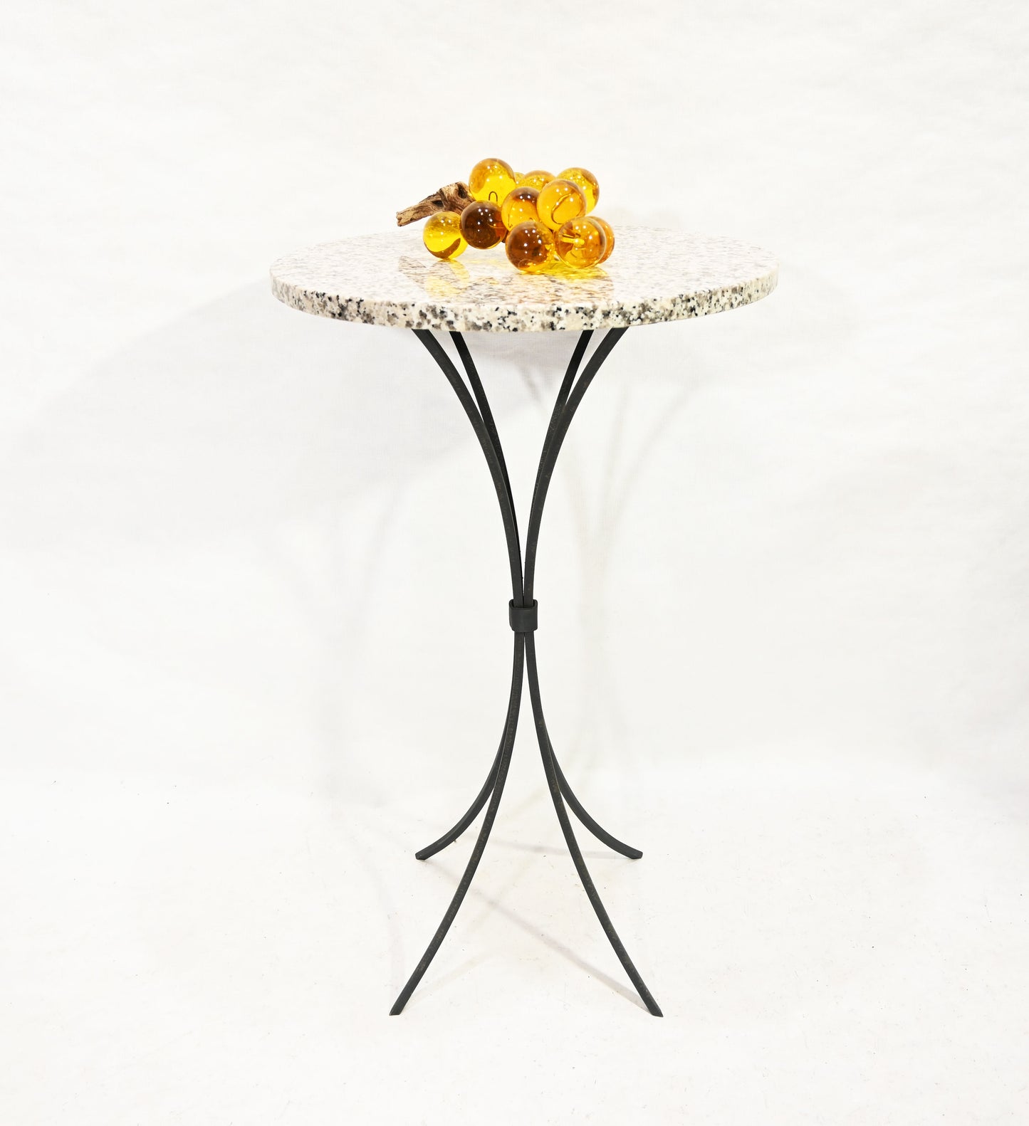 Original Charleston Forge wrought iron Granite Pedestal Plant Side Table