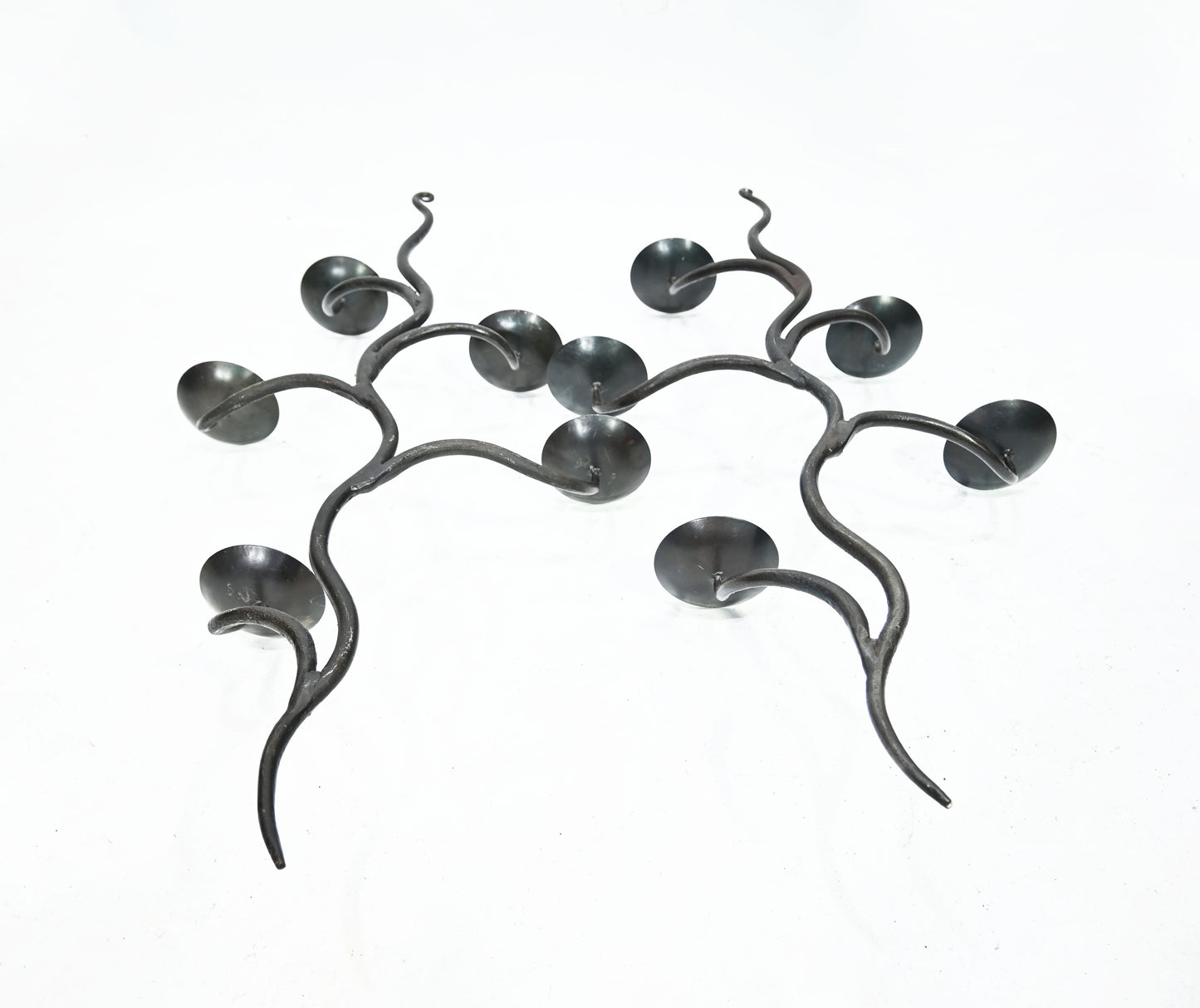 Pair Wrought Iron Vines Wall Candle Holder Sconces