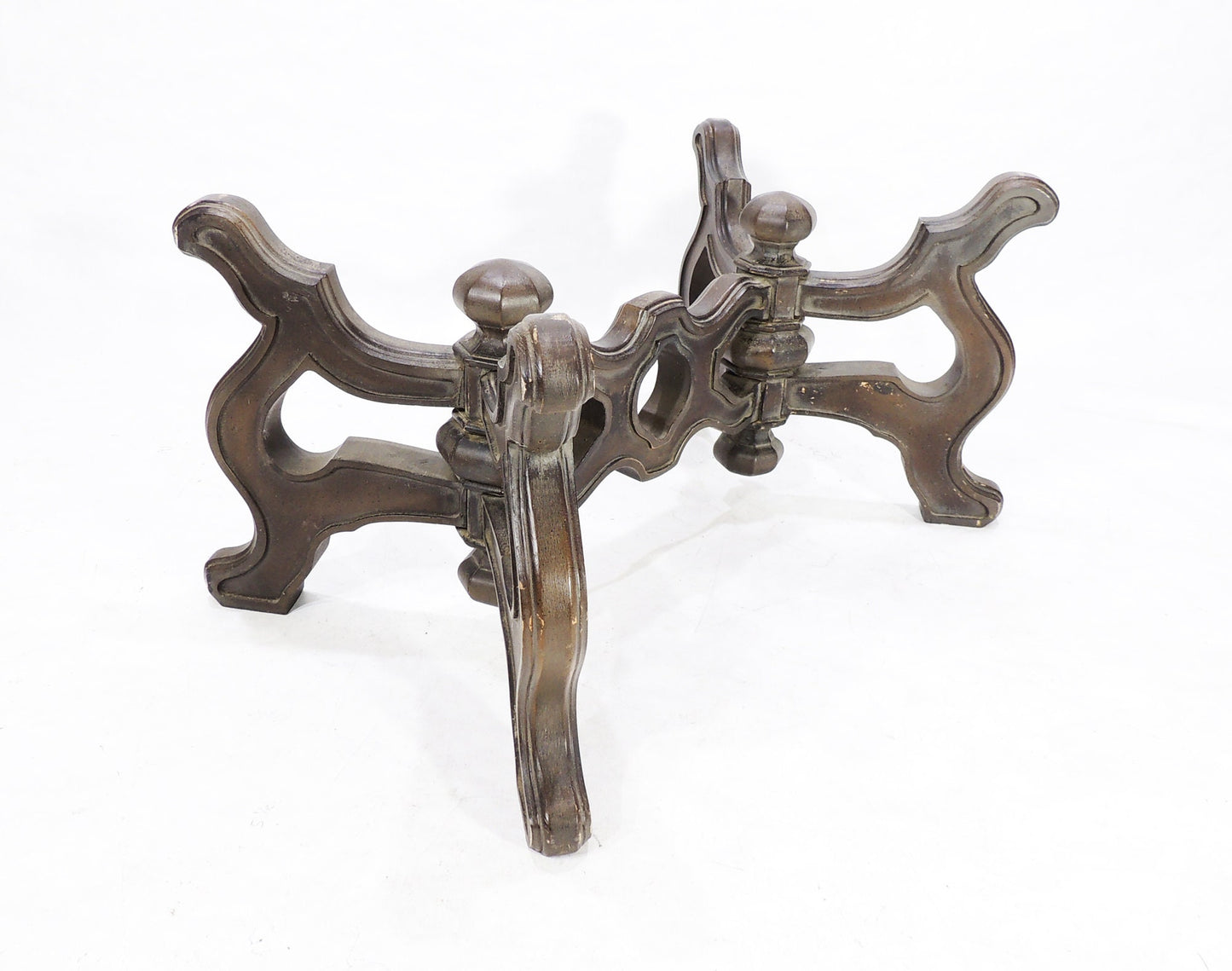 Vintage Victorian Style Spanish revival Dark Wood Cocktail Table Base