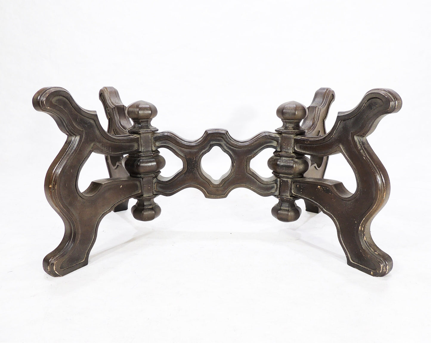 Vintage Victorian Style Spanish revival Dark Wood Cocktail Table Base