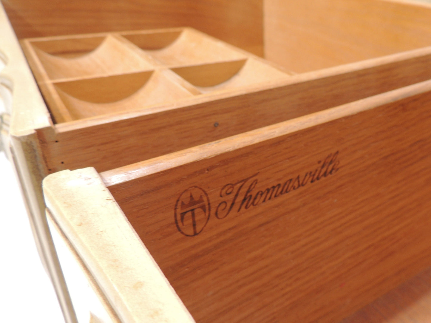 Large Rustic Thomasville Wood Dresser French Provincial