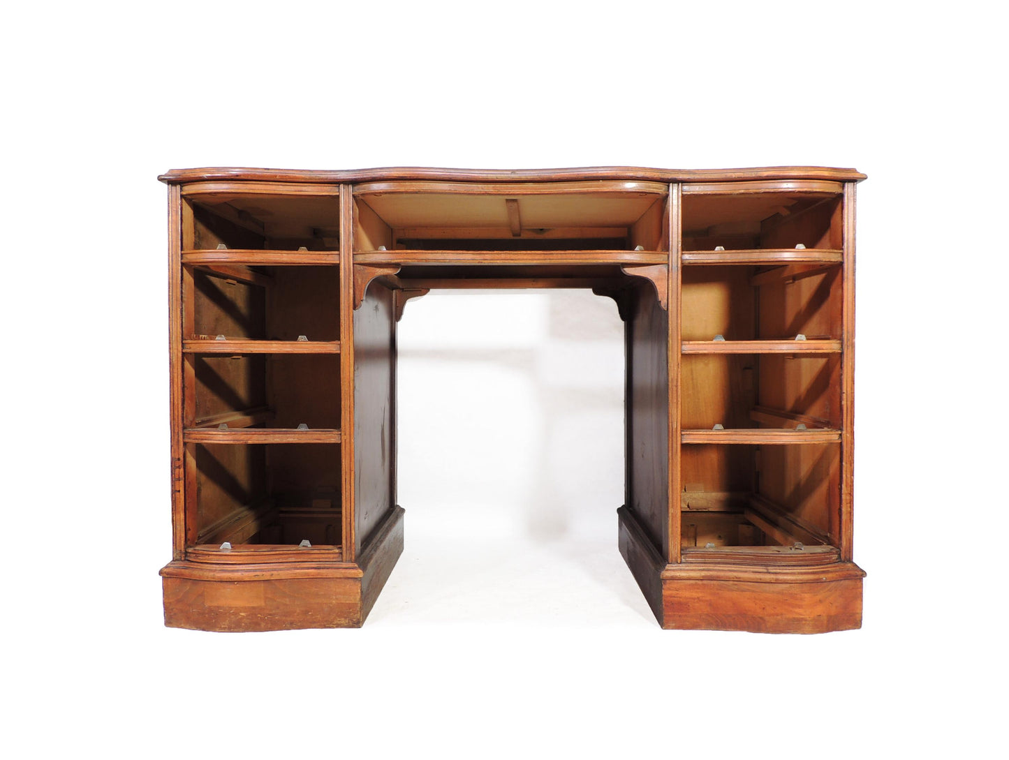 Vintage Wood Writing Table Desk w Drawers