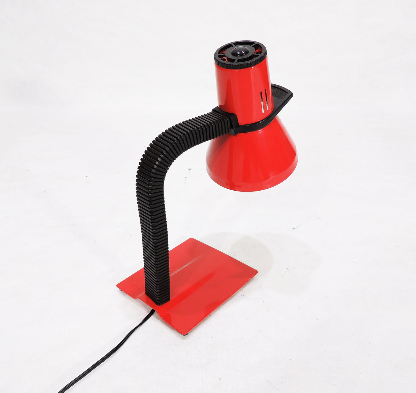 Vintage Modernist Functional Design Adjustable Red Ledu Co Table Desk Lamp