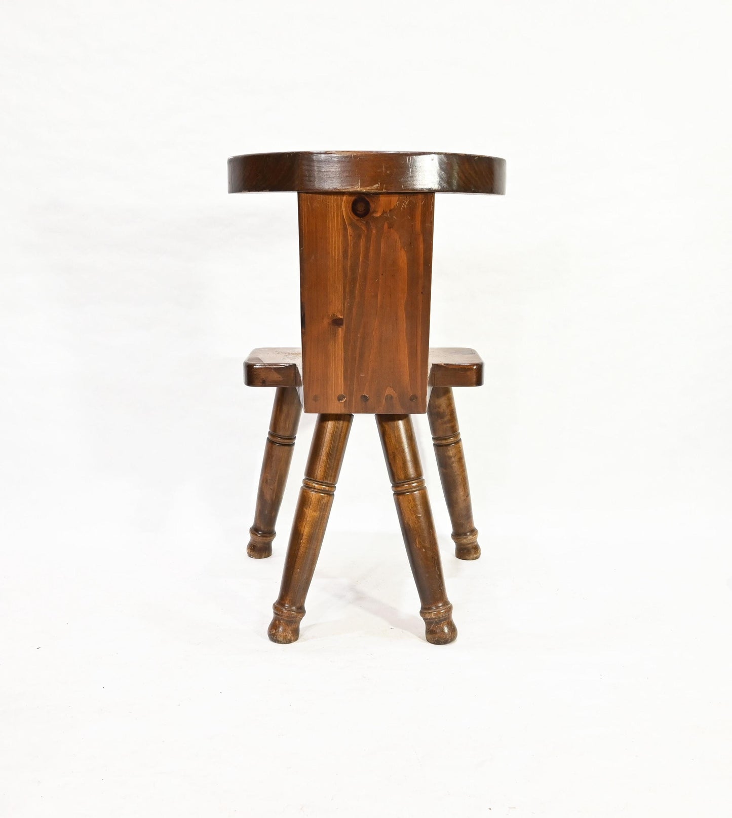 Original William Fetner Rustic Chair Solid Wood Primitive Design