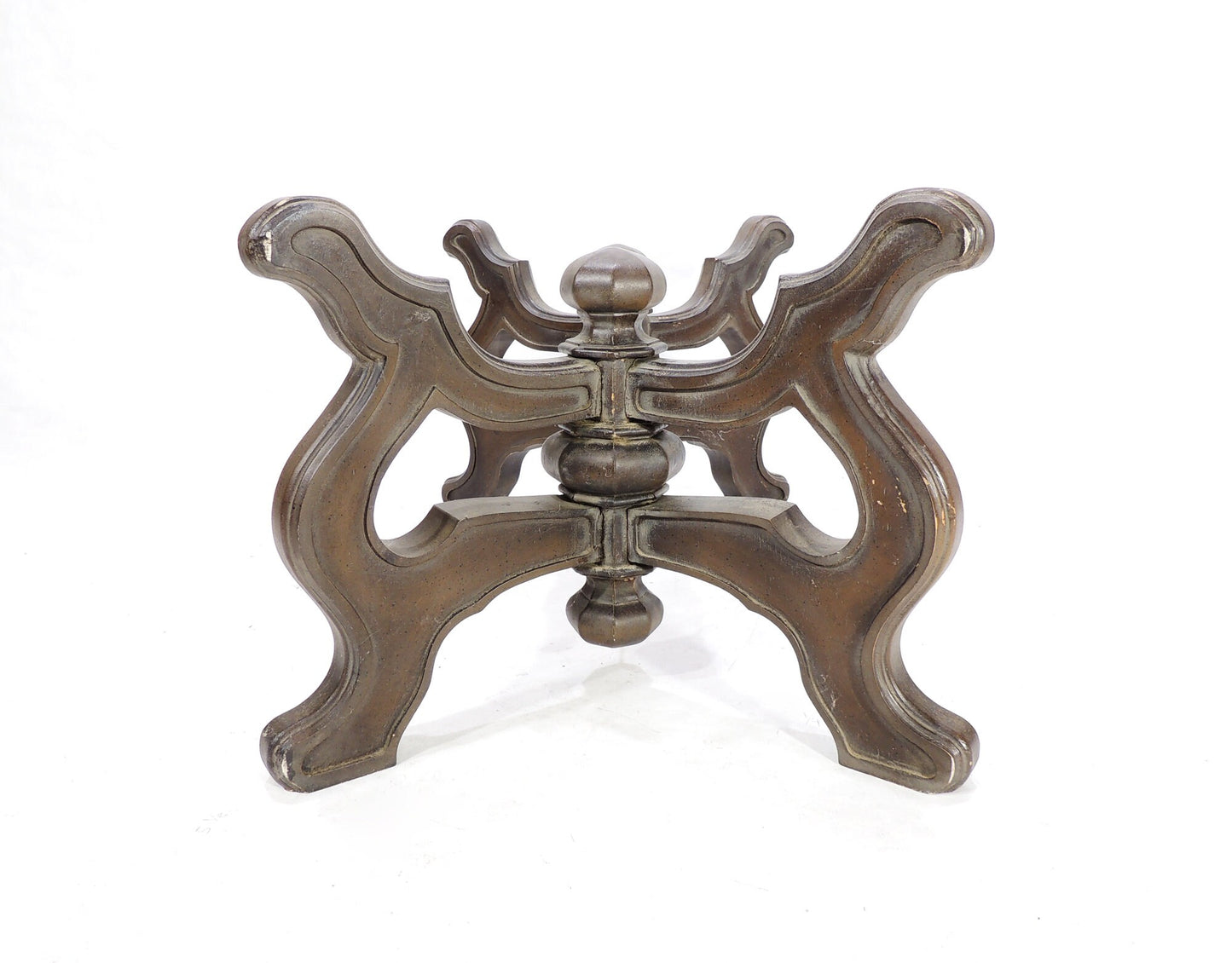 Vintage Victorian Style Spanish revival Dark Wood Cocktail Table Base