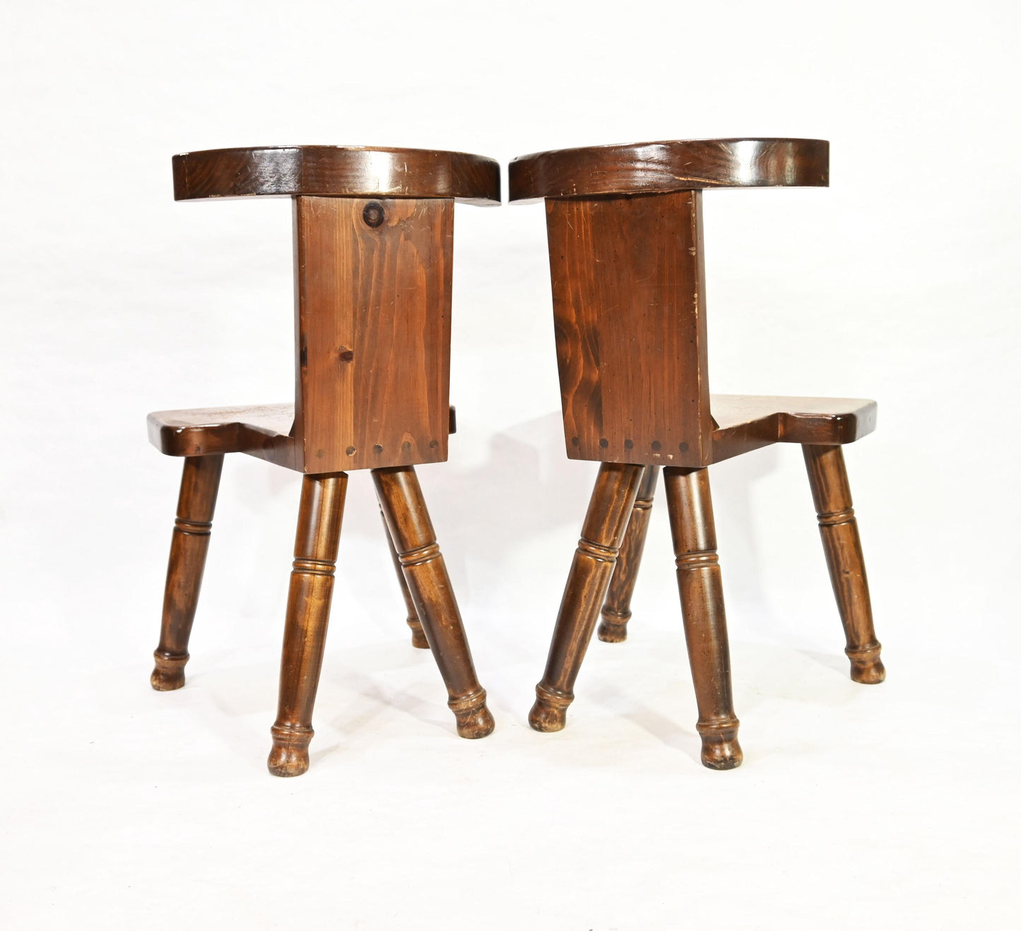 Original William Fetner Rustic Chair Solid Wood Primitive Design