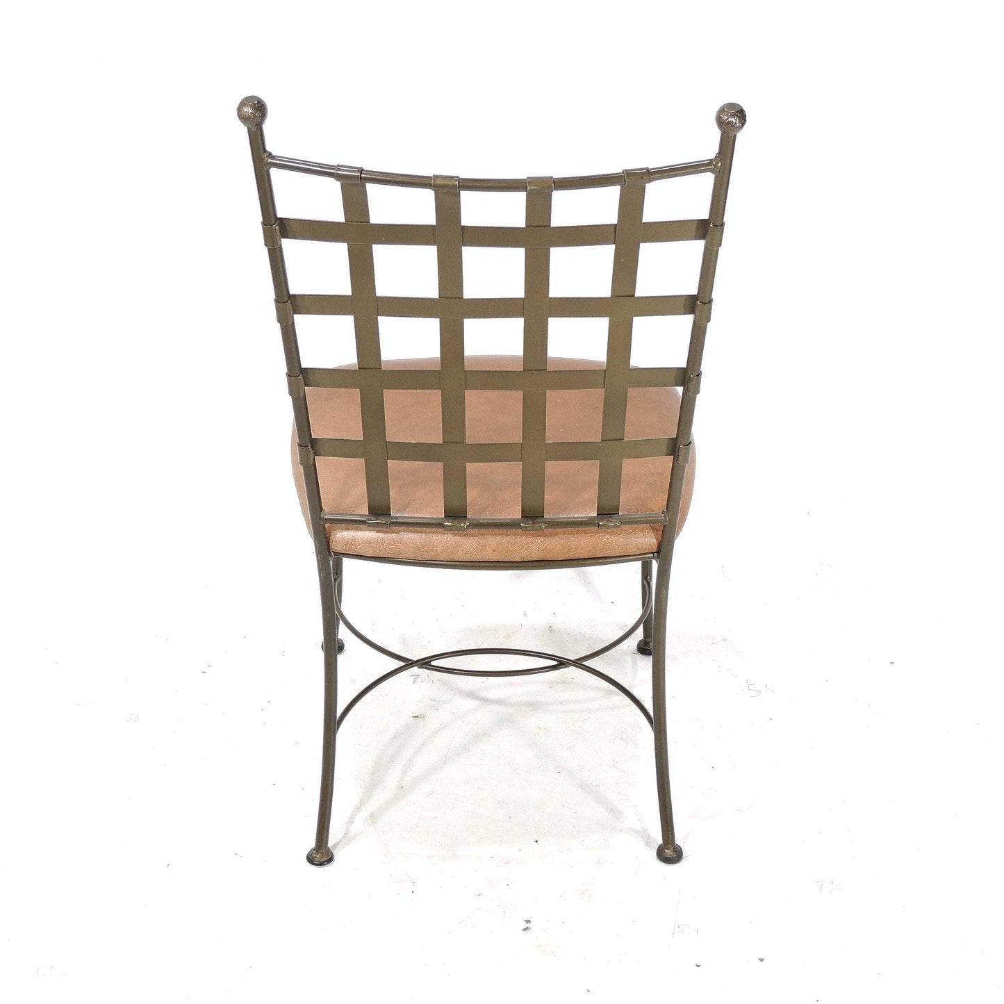 Original Charleston Forge American Metal Leather Side Chair
