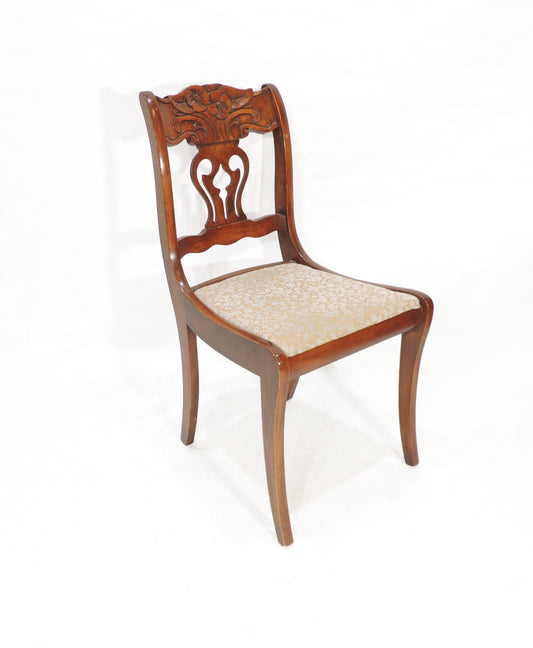 Vintage Associated Factories Roseback Solid Wood Dining Chair