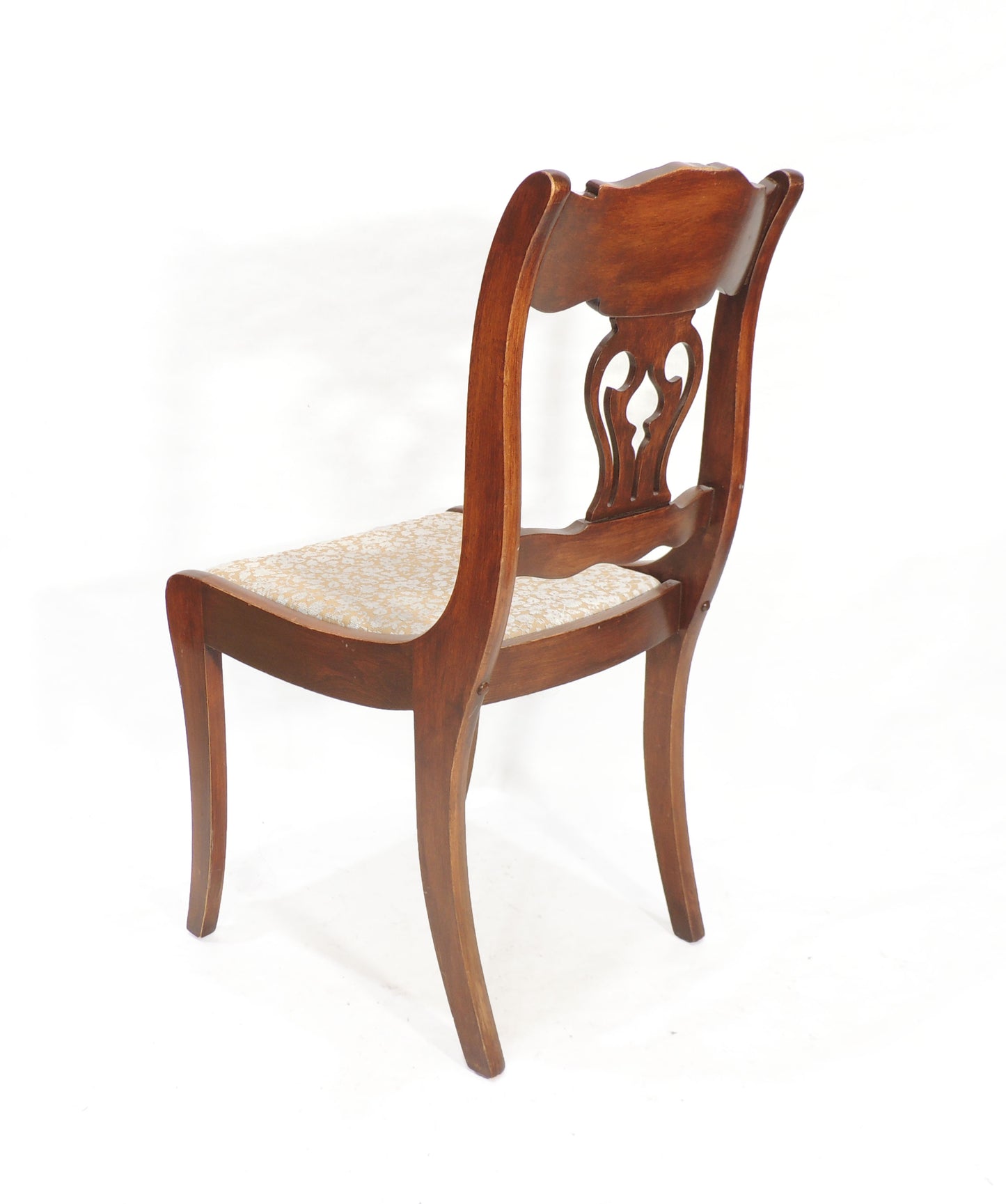 Vintage Associated Factories Roseback Solid Wood Dining Chair