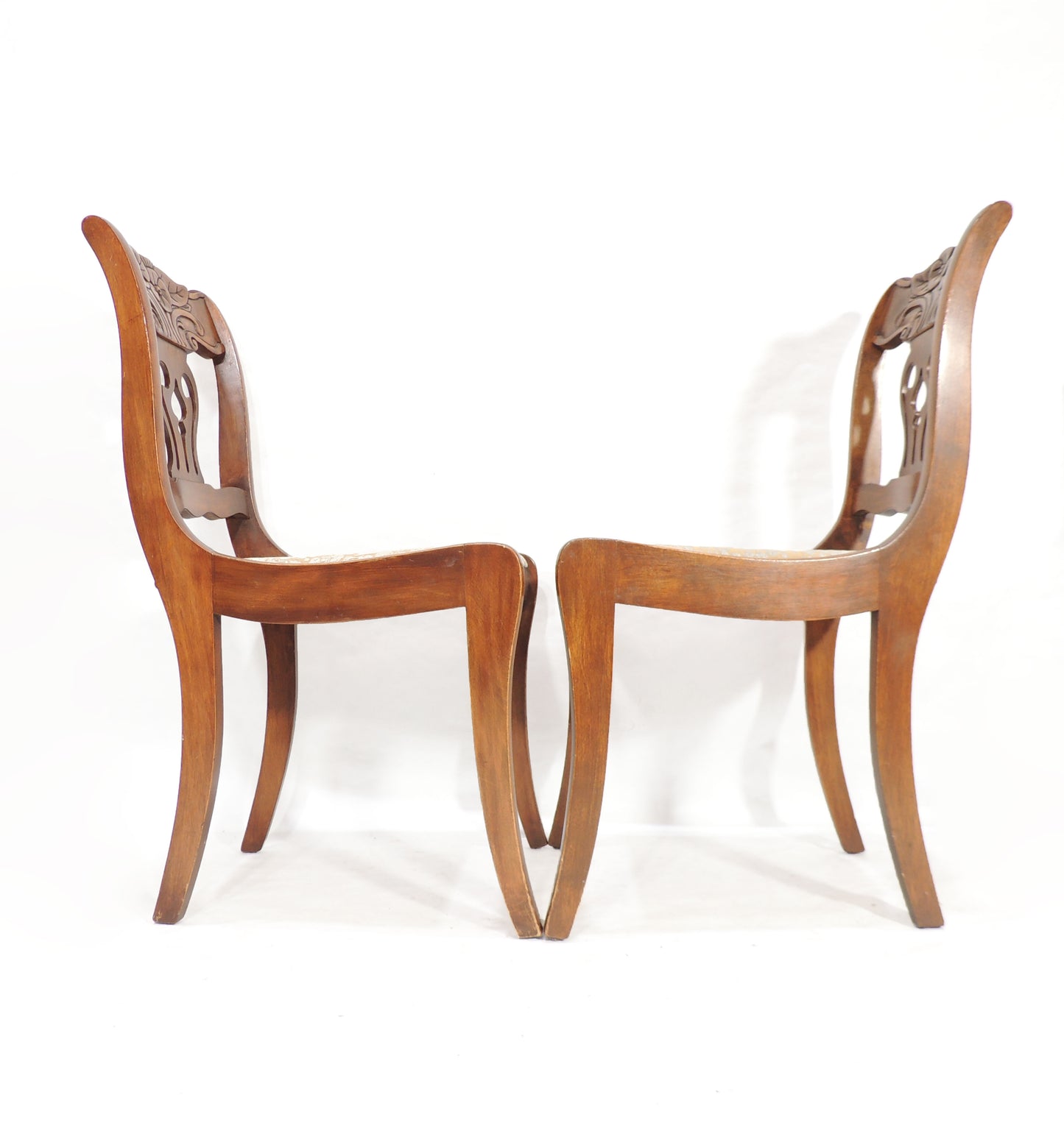 Vintage Associated Factories Roseback Solid Wood Dining Chair