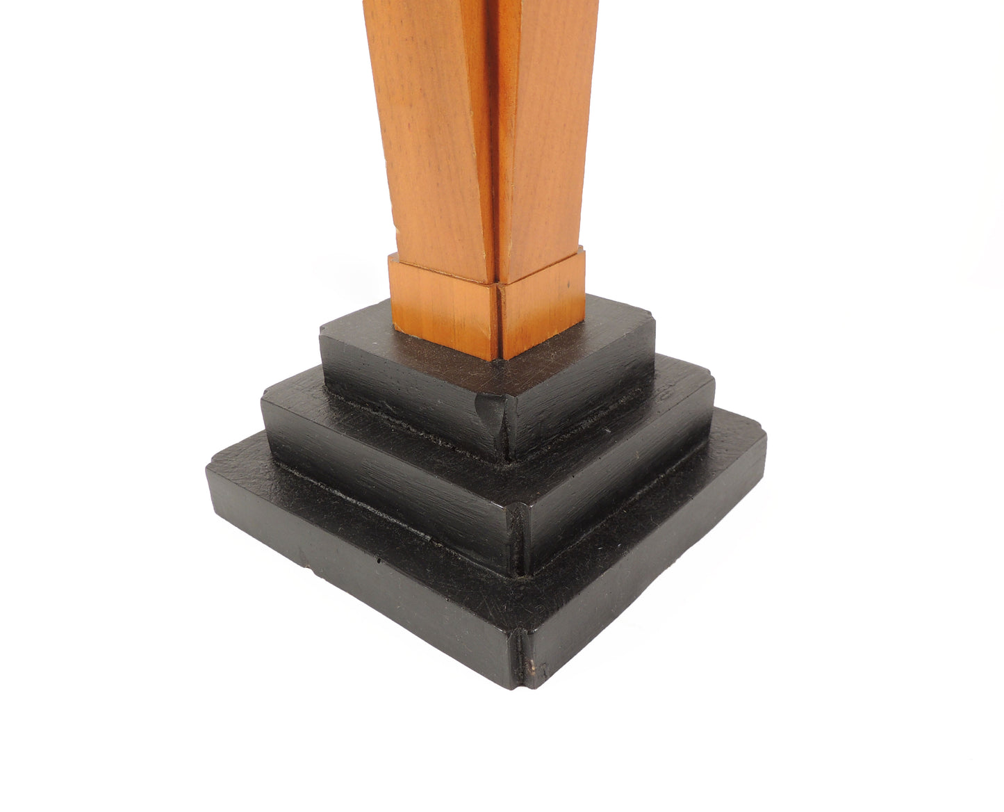 Vintage Art Deco-style Wood Table Lamp