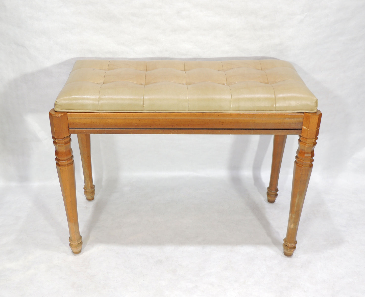 Vintage Kimball Wood Vinyl Seat Storage Piano Bench