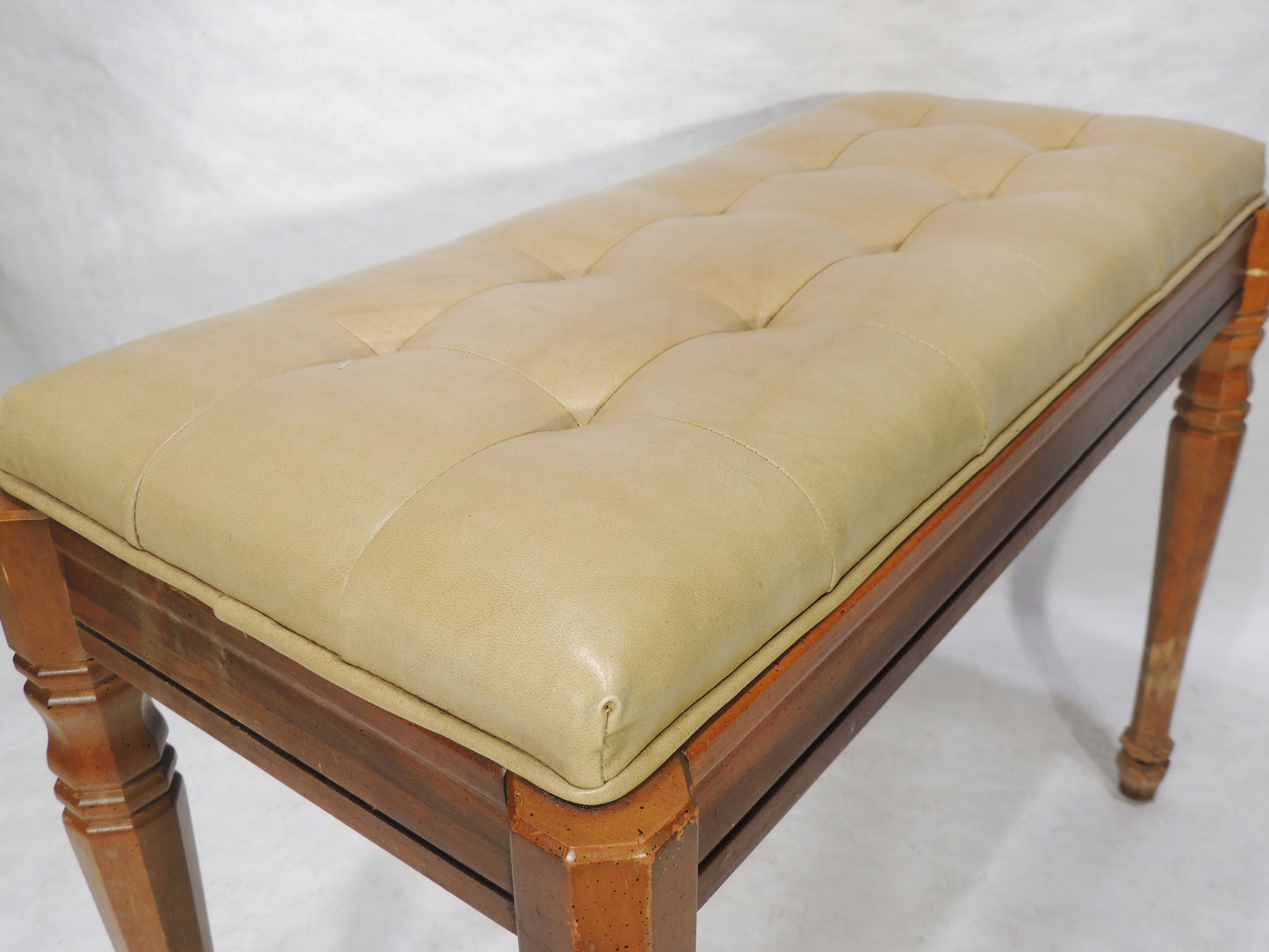 Vintage Kimball Wood Vinyl Seat Storage Piano Bench
