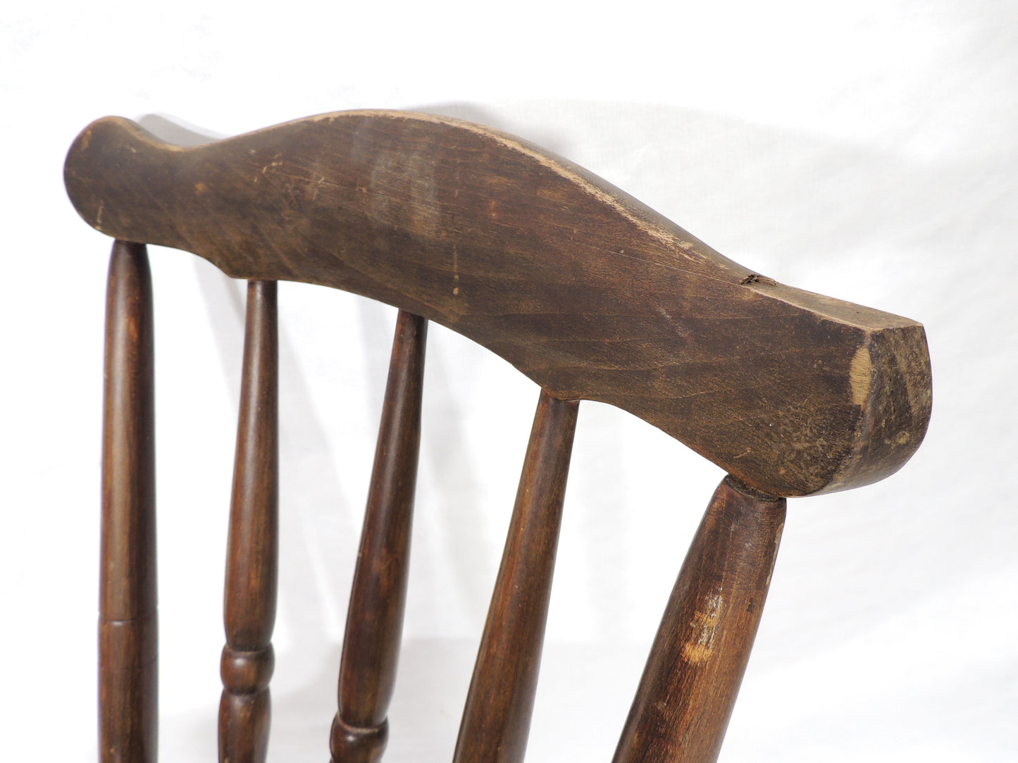 Vintage Wood Farm Country Rustic Folk Side Chair