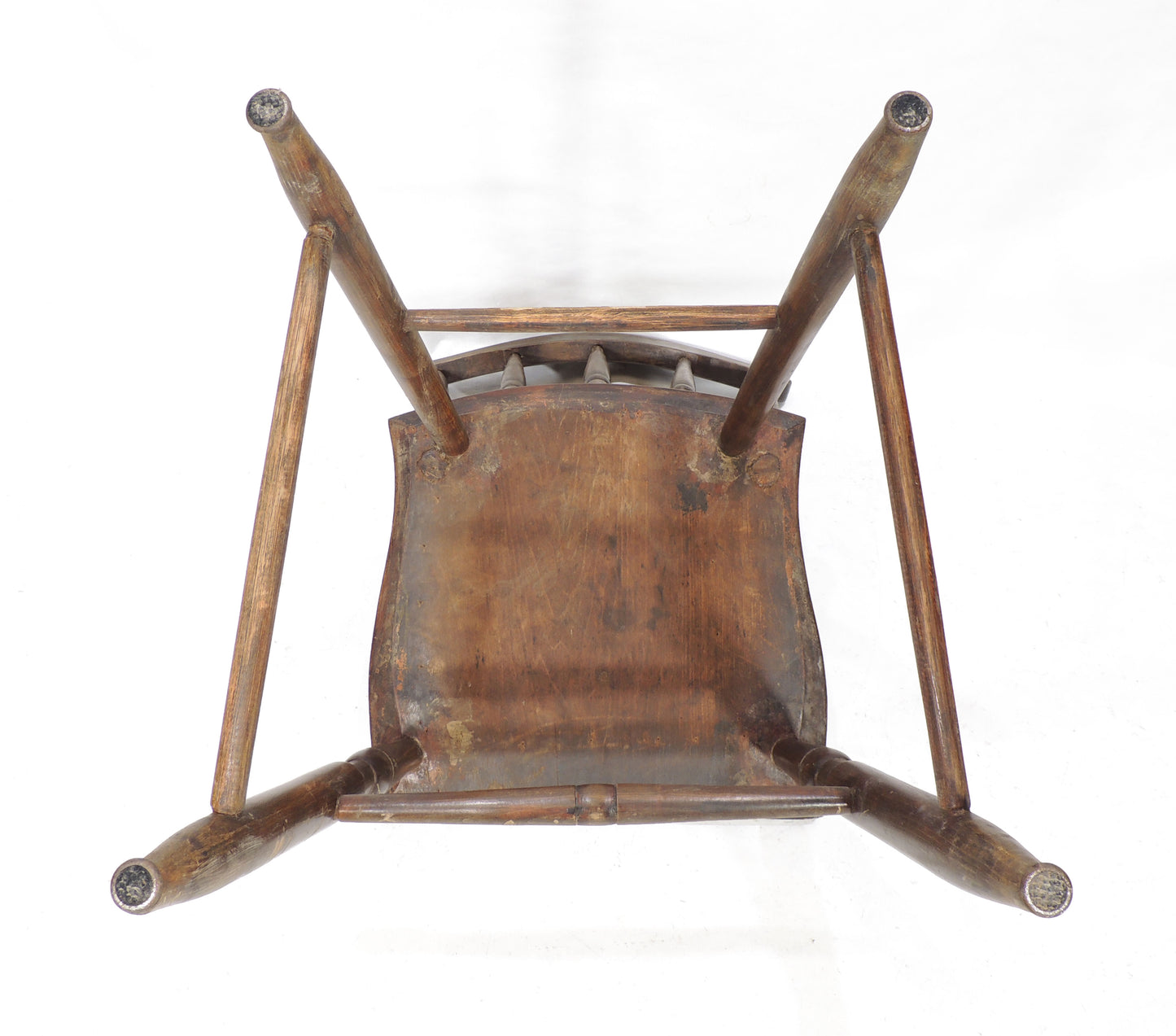 Vintage Wood Farm Country Rustic Folk Side Chair