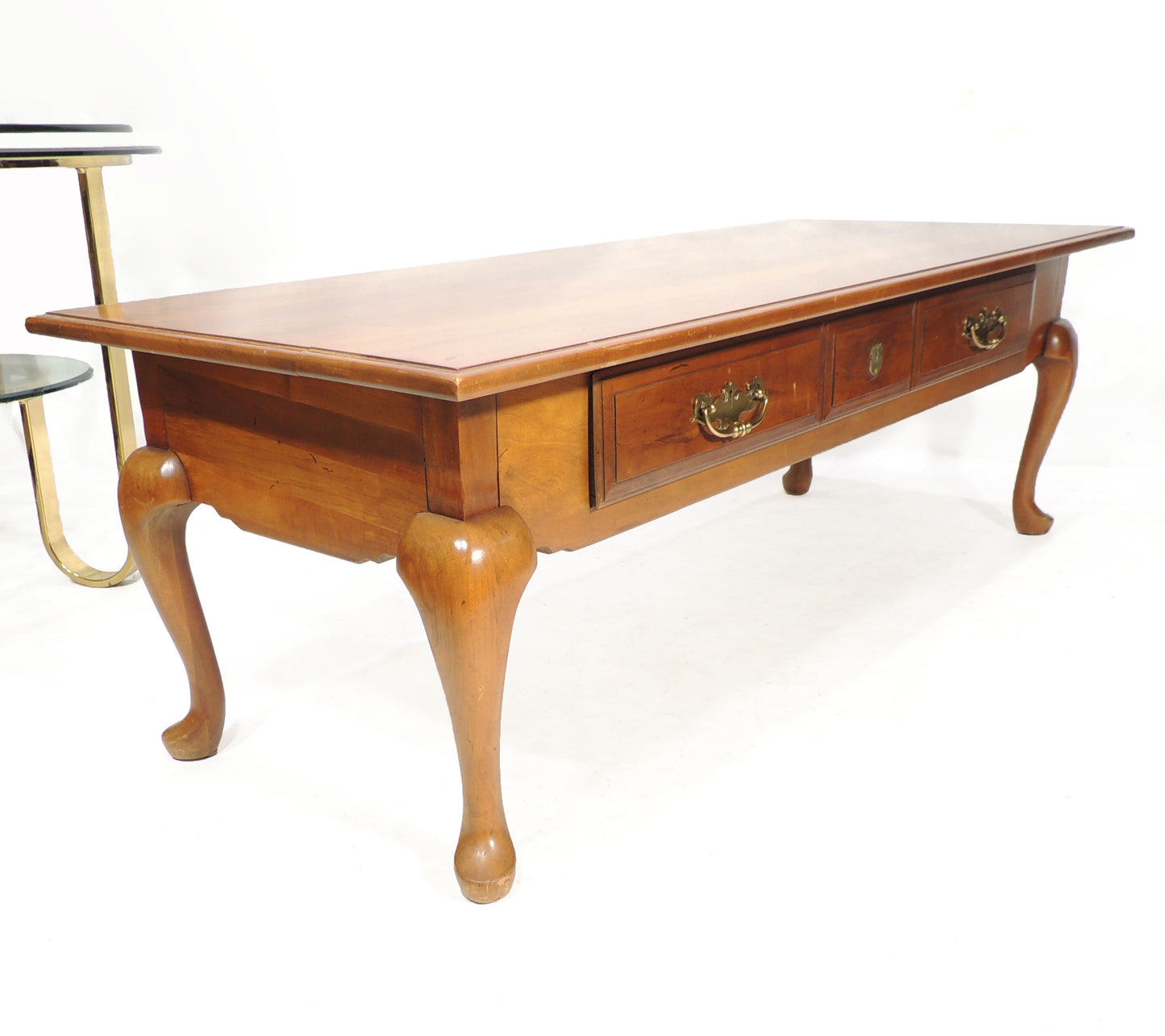 Vintage Thomasville Coffee Tea Table with Large drawer French Country Provincial Design