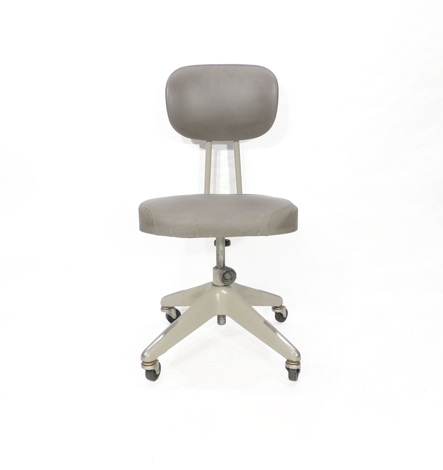 Original Okamura Industrial Adjustable Swivel Rolling Office Chair