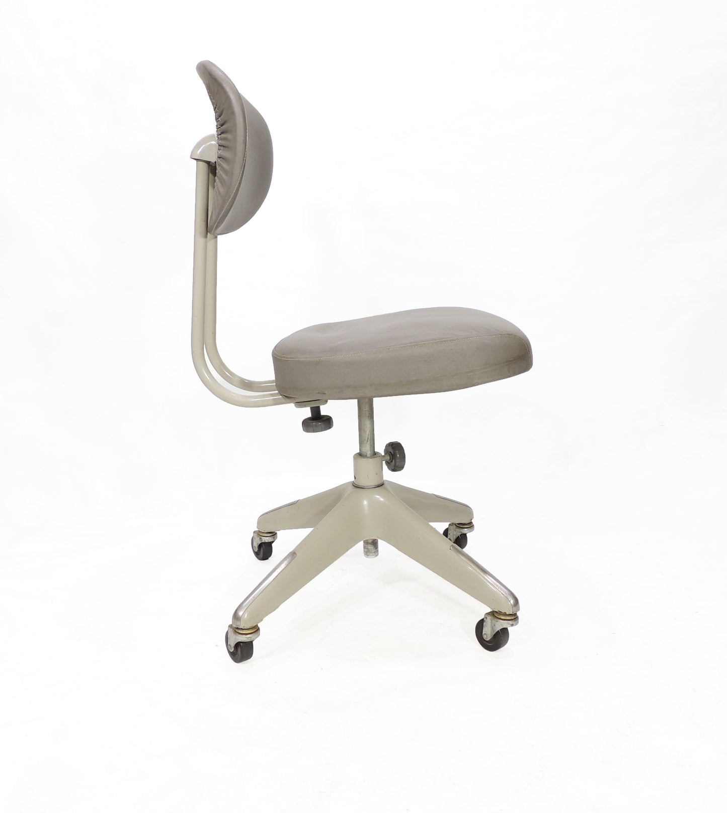 Original Okamura Industrial Adjustable Swivel Rolling Office Chair