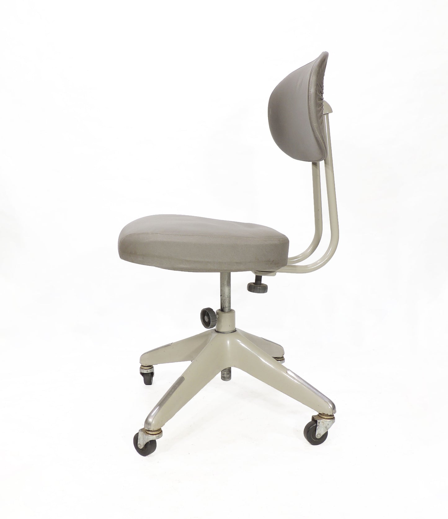 Original Okamura Industrial Adjustable Swivel Rolling Office Chair