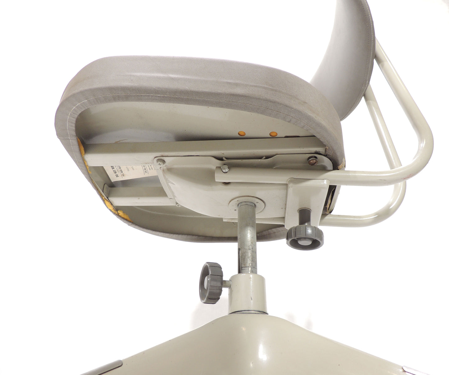 Original Okamura Industrial Adjustable Swivel Rolling Office Chair