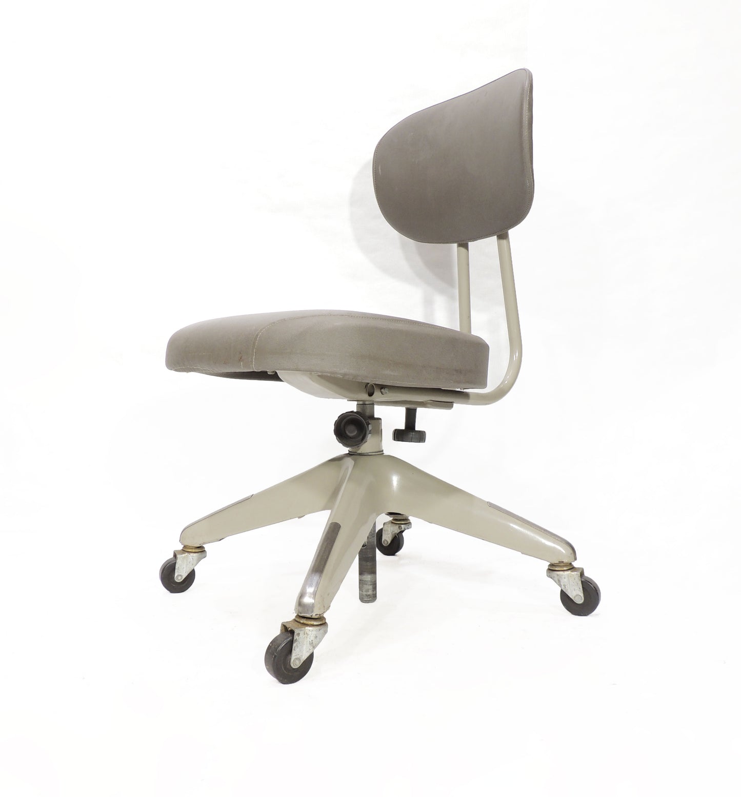 Original Okamura Industrial Adjustable Swivel Rolling Office Chair