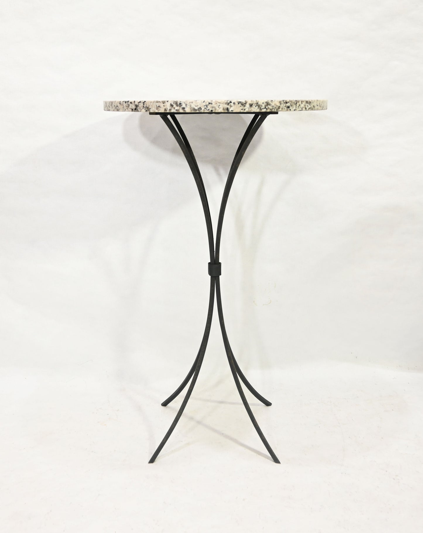 Original Charleston Forge wrought iron Granite Pedestal Plant Side Table