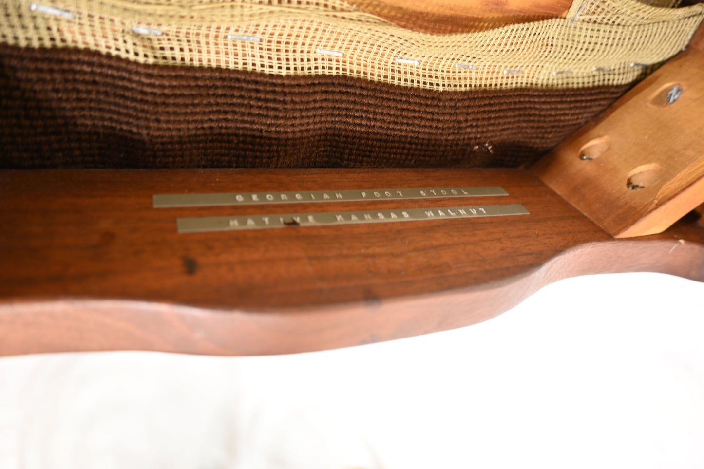 Vintage Georgian Walnut Foot stool