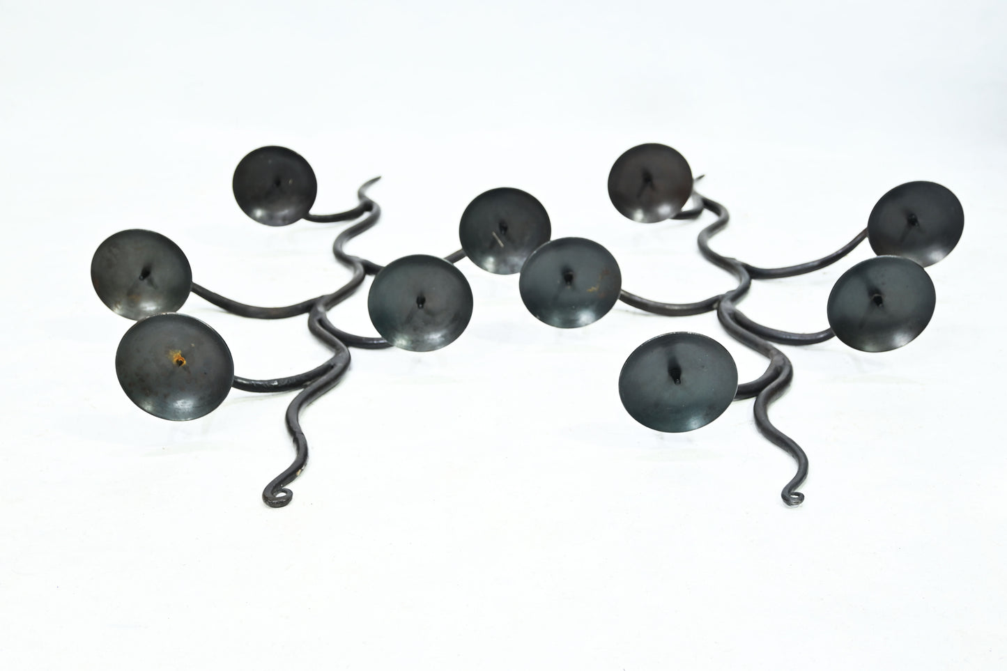 Pair Wrought Iron Vines Wall Candle Holder Sconces