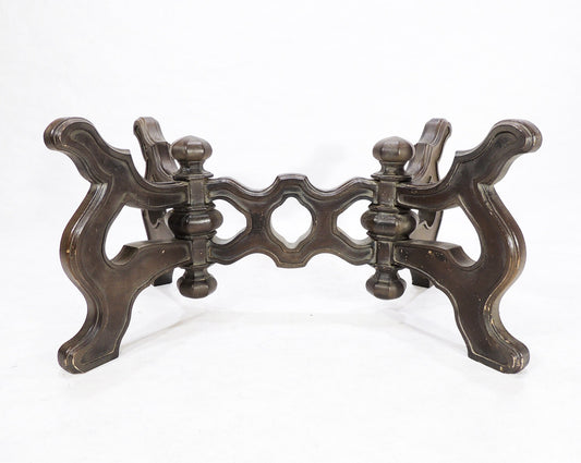 Vintage Victorian Style Spanish revival Dark Wood Cocktail Table Base